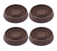 Murtenze Lot de 4 patins ronds en caoutchouc antidérapant pour lit, canapé, table, chaise (marron foncé)