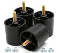 Murtenze Lot de 4 pieds de meubles en plastique M8 avec boulons pour canapé, commode, chaise, lit, table basse