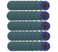 Murtenze Lot de 50 disques de ponçage à changement rapide P120 de 5,1 cm avec revêtement en oxyde de zirconium pour préparation de surface (grain 120)
