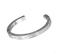 Murtoo Bracelet Viking en Acier Inoxydable pour Homme et Femme - Argent, 22,5cm