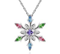 murtoo Multicolore collier femme,collier de flocon de neige,pendentif flocon de neige,cadeau pour les femmes