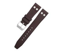 MURVE 20mm Nature Fluororubber FKM Caoutchouc Avec Rivet Bracelet Pour IWC Strap Big Pilot Mark Portugieser TOP GUN Bracelet Doux, 22MM, Agate
