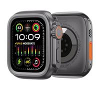 MURVE Boîtier de montre en alliage pour Apple Watch, série S10 46mm S9 S8 S7 S6 44MM 45MM, cadre de protection, boîtier pare-chocs en métal(Gray,45mm)