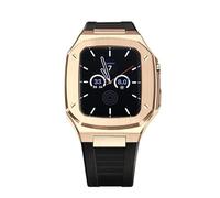 MURVE Boîtier en acier inoxydable de 45 mm pour Apple Watch Bracelet Modification Kit Mod Lunette métallique 44 mm 40 mm Accessoires pour IWatch 8 7 6 5 4 SE, 44MM, Agate