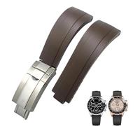 MURVE Bracelet de montre en caoutchouc 20 mm et 21 mm avec boucle courte pour Rolex Daytona Submariner Role Oysterflex Yacht Master - Petit bracelet en silicone, 21mm, Agate