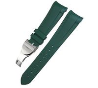 MURVE Bracelet de montre en caoutchouc et Silicone, 22mm 20mm, pour Tudor Heritage Black Bay 1958 Pelagos, Bracelets de sport étanches noirs(Green Folding,22mm)