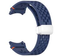 MURVE Bracelet magnétique de 20mm pour Samsung Galaxy Watch 4 5 Pro 6 7 7LTE 44mm 40mm Watch4/6, Bracelet classique en Silicone sans espaces(Midnight BlueS,Watch 4 40 44)