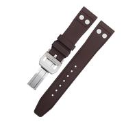 MURVE Bracelet souple en caoutchouc fluoré naturel avec rivets pour IWC Big Pilot Mark Portugieser Top Gun - 20 mm, 21 mm, 22 mm, 21 mm, Agate