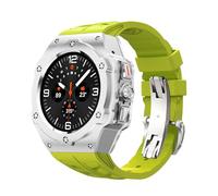 MURVE Kit de Modification en alliage pour Samsung Galaxy Watch 7 Ultra, boîtier métallique de 47MM pour Galaxy Watch 7 Ultra, bracelet en caoutchouc fluoré, Kit de bricolage, bracelets de montre(Ti-Lm