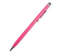 MURVE Lot de 100 mini stylets universels en métal 2 en 1 avec stylo à bille à bille roulante (C, noir)