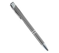 MURVE Lot de 100 stylos à bille à encre noire et bleue pour école, bureau, étudiant, signature pour écrire, papeterie, logo personnalisé (gris, noir)
