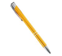 MURVE Lot de 100 stylos à bille à encre noire et bleue pour école, bureau, étudiant, signature pour écrire, papeterie, logo personnalisé (or, bleu)