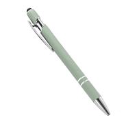 MURVE Lot de 200 stylos à bille en métal pour écran tactile - Pour bureau, école, publicité - Logo personnalisé - Gravure au laser - Vert