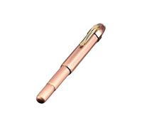 MURVE Mini stylo plume de poche courte vintage en laiton avec pointe exposée ou à capuchon pour bureau, école, papeterie (03, EF (plume à capuche)