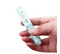 MURVE Mini stylo plume portable en résine avec pointe F en iridium vert et blanc - Paume de 0,5 mm - Stylo à encre courte - Coffret cadeau de bureau (04)