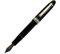 MURVE Stylo plume à piston en résine avec clip doré/argenté pour affaires, étudiants, écriture, cadeau (D, n°9 M (0,7 mm)