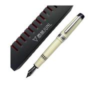 MURVE Stylo plume à piston en résine avec pointe dorée/argentée pour affaires, étudiants, écriture, cadeau (G, n°9 M (0,7 mm)