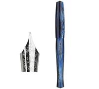 MURVE Stylo-plume en acrylique à encre résine sans clip à pointe fine iridium de 0,5 mm - Coffret cadeau tendance pour le bureau (16S-transparent)