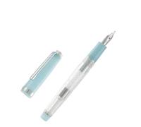 MURVE Stylo-plume transparent bleu glacier haute valeur pour hommes et femmes, stylo rigide pour la calligraphie, fournitures scolaires et de bureau (EF)