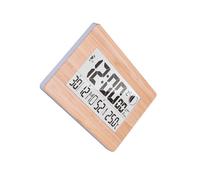 MURYE Bedsides Réveil numérique LCD à piles avec affichage de la température Format 12/24 heures Fonction snoozes pour chambre à coucher Horloge climatique intérieure