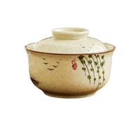 MURYE Bol à soupe recouvert de céramique de qualité supérieure avec couvercle, passe au four à micro-ondes, grand bol à ramen pour manger dans n'importe quel environnement bol couvert