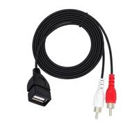 MURYE Câble audio USB 2.0 femelle vers 2RCA mâle USB 2.0 vers 2RCA mâle pour téléphone, tablette, home cinéma, HDTV câble composite