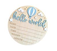 MURYE Panneau de naissance en bois artisanal avec espace pour écrire bébé étoile pour affichage mural personnalisé