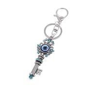 MURYE Porte-clés symbole de protection bijoux cadeau incrustés de cristaux pour personnalisation et styles uniques diamants mauvais yeux mystique sac décoratif, bleu clair, Silver