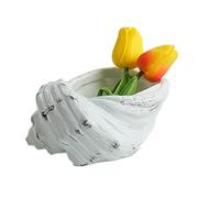 MURYE Pots de fleurs décoratifs élégants en forme de coquillage pour petites plantes et plantes grasses en résine