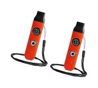 MURYE Sifflet multifonction 7 en 1 pour camping, randonnée, extérieur avec boussole, loupe, lampes de poche LED, thermomètres pour la survie en plein air sifflé avec boussole
