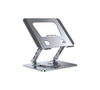 MURYE Support pliable pour ordinateur portable avec base rotative à 360° et deux axes pour un refroidissement optimal - Design suspendu en alliage d'aluminium - Support pour ordinateur portable avec