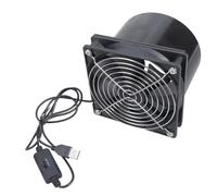 MURYE Ventilateur d'échappement amovible en ABS de 12 cm avec contrôle de vitesse triple USB 5 V pour jardinage intérieur, aération, ventilateur ABS amovible pour atelier électronique