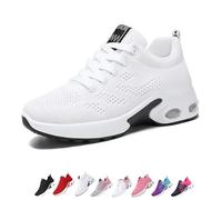 Musabela Orthopedic Shoes for Women, Rayootd Comfortable Orthotic Classic Shoes, Arch Support, Slip-on Air Cushion Running Sneakers for Gym Workout Sports(White,Numeric_38)