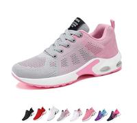 Musabela Orthopedic Shoes for Women, Rayootd Comfortable Orthotic Classic Shoes, Arch Support, Slip-on Air Cushion Running Sneakers for Gym Workout Sports(Pinkgrey,Numeric_36)