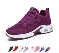 Musabela Orthopedic Shoes for Women, Rayootd Comfortable Orthotic Classic Shoes, Arch Support, Slip-on Air Cushion Running Sneakers for Gym Workout Sports(Purple,Numeric_43)