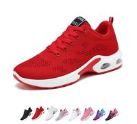 Musabela Orthopedic Shoes for Women, Rayootd Comfortable Orthotic Classic Shoes, Arch Support, Slip-on Air Cushion Running Sneakers for Gym Workout Sports(Red,Numeric_43)