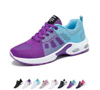 Musabela Orthopedic Shoes for Women, Rayootd Comfortable Orthotic Classic Shoes, Arch Support, Slip-on Air Cushion Running Sneakers for Gym Workout Sports(Purpleblue,Numeric_41)