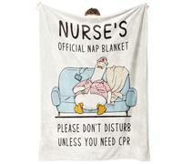 musaecoin Cadeaux d'infirmière pour femme/homme - Couverture douce d'infirmière praticienne pour femme, cadeaux LPN RN pour infirmières, cadeaux de Noël/d'appréciation en flanelle 152,4 x 127 cm