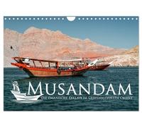 Musandam Calendrier mural 2026 format A4 paysage - L'exclave omanique dans l'Orient mystérieux - Calendrier mensuel CALVENDO