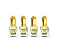 Musc Azur El Nabil Lot de 4 - Parfum Concentré Roll-On Musc Blanc 5ml