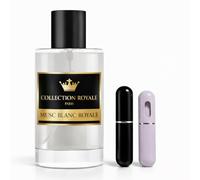 Musc Blanc Royale Collection Royale Paris - Eau de Parfum Unisexe 50ml,Sillage Envoûtant Longue Durée,Fraîcheur et Pureté Élégante+2 recharges.