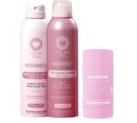 MUSC INTIME La Marque Officielle - Déodorant Anti transpirant + Lait en spray parfumé + Déodorant douche parfumé - La Routine Fraîcheur - Musc Blanc - L'Irrésistible - Nettoie et Protège