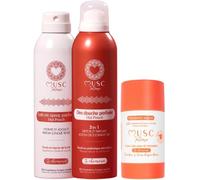 MUSC INTIME La Marque Officielle - Déodorant Anti transpirant + Lait en spray parfumé + Déodorant douche parfumé - La Routine Fraîcheur - Hot Peach - La Charmeuse - Nettoie et Protège