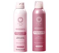 MUSC INTIME La Marque Officielle - Lait en spray parfumé + Déodorant douche parfumé - Le Rituel Douceur - Musc Blanc - L'Irrésistible - Hydrate, Parfume et Nettoie - 2x 200ml