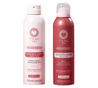 MUSC INTIME La Marque Officielle - Lait en spray parfumé + Déodorant douche parfumé - Le Rituel Douceur - Sweet Litchi - La Délicieuse - Hydrate, Parfume et Nettoie - 2x 200ml