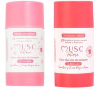 MUSC INTIME La Marque Officielle - Lot de 2 - Déodorants Anti transpirants - Duo Découverte - Sakura & Sweet Litchi - L'Innocente & La Délicieuse - Protège et Parfume - 2x 50g