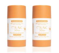 MUSC INTIME - Lot de 2 - Déodorant Anti-transpirant - Amber Flower - La Précieuse - Anti-Mauvaises Odeurs - 95% d’Ingrédients Naturels - Sans Sel d’Aluminium Ni Perturbateur Endocrinien - 2 x 50 g
