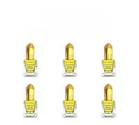 Musc Night LOT DE FLACONS 6 x 5ML Extrait de parfum sans alcool,Roll on Notes de tête de noix de muscade, baie rose, menthe poivrée, citron, orange et pamplemouss