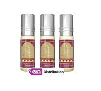 Musc Parfum - AL REHAB - Al Sharquiah - 6ml - Lot de 3 - Notes Orientales et Gourmandes