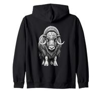 Musc Sauvage Amoureux de bœuf Arctique Faune Nature Art Sweat à Capuche
